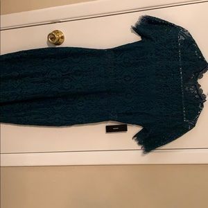 Green midi Lulus lace dress